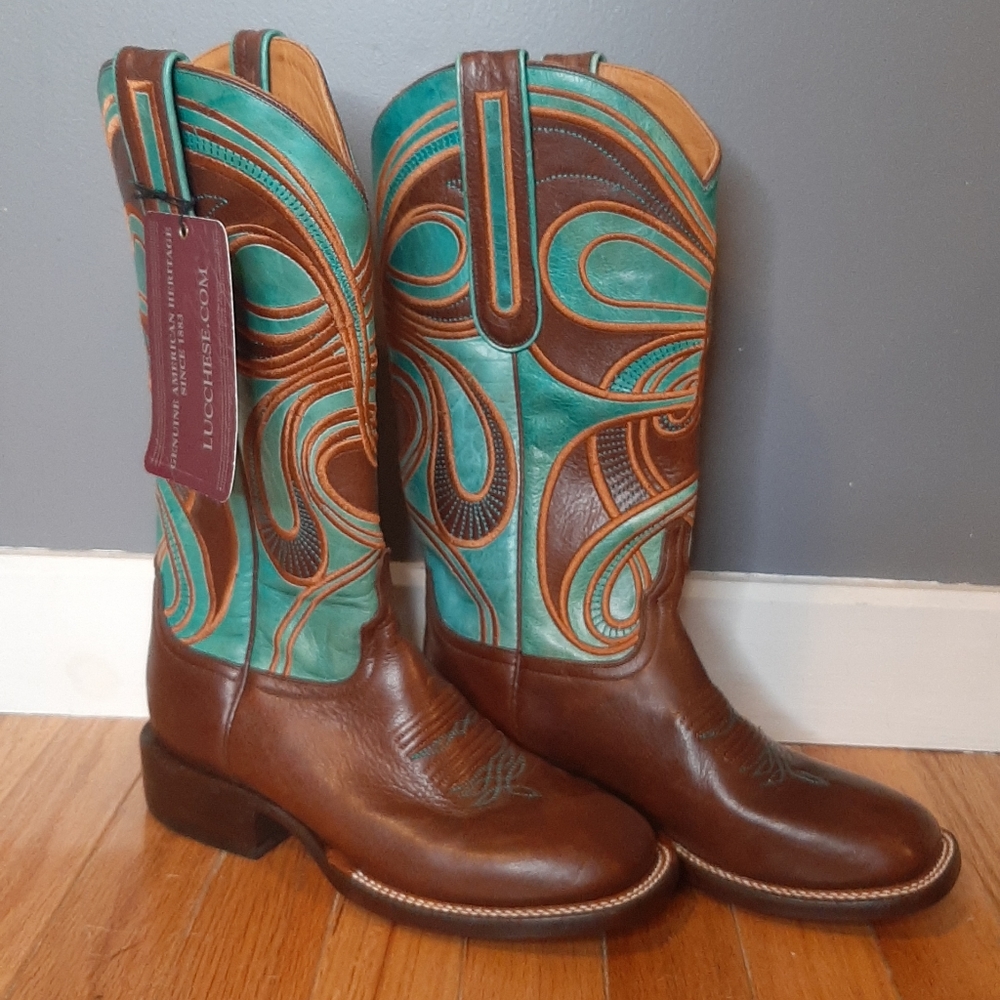 Lucchese Bootmaker Square Toe Fowler Heel boot